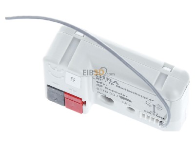 Top rear view Gira 511000 EIB, KNX RF/TP media coupler or RF repeater, interface between EIB, KNX and EIB, KNX RF radio products, 
