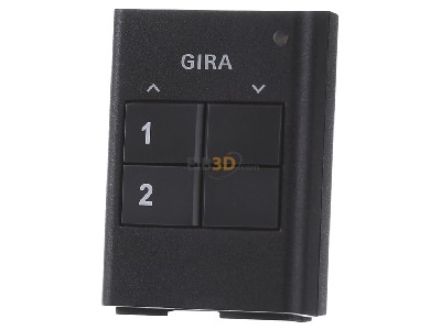 Frontansicht Gira 512200 KNX RF-Handsender 2-fach anth 