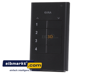 Frontansicht Gira 512400 KNX RF-Handsender 4-fach anth 