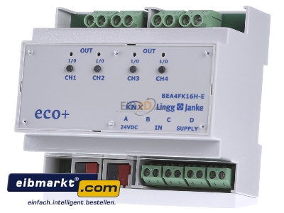 Front view Lingg&Janke BEA4FK16H-E Combined I/O device for home automation
