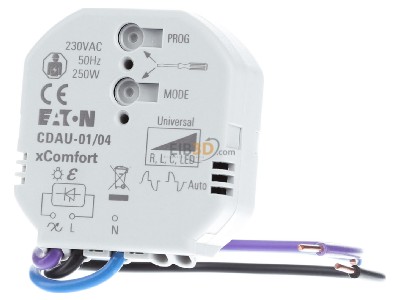 Front view Eaton CDAU-01/04 Wireless Smart dimming actuator 250W 230V AC, 
