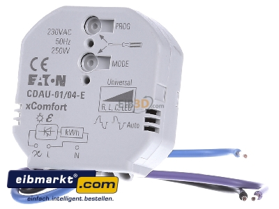 Frontansicht Eaton (Installation) 182445 Smart-Dimmaktor R/L/C/LED 0-250W 230VAC UP+ESM CDAU-01/04-E