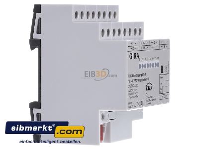 Ansicht links Gira 212800 Binreingang 8f. KNX 12-8V AC/DC 