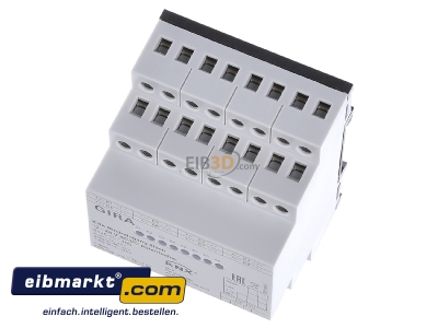 Ansicht oben vorne Gira 212800 Binreingang 8f. KNX 12-8V AC/DC 