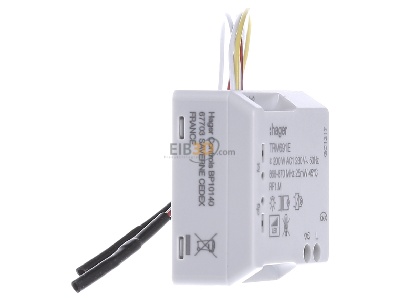 View on the left Hager TRM691E EIB, KNX dimming actuator 200W, 
