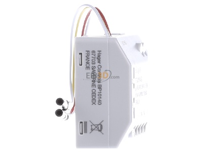 View on the left Hager TRM693G Switch actuator for home automation 1-ch 

