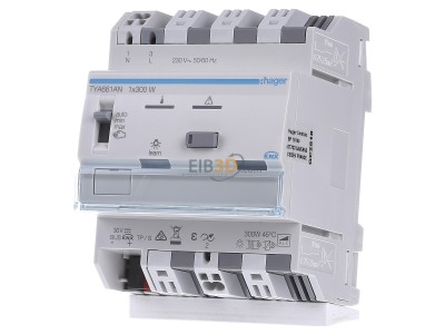 Frontansicht Hager TYA661AN Universal-Dimmaktor 1-f.KNX1x300WESL/LED 