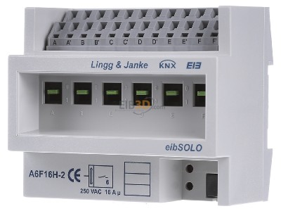 Front view Lingg & Janke A6F16H-2 EIB, KNX switching actuator, 
