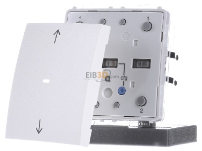 Frontansicht Berker 85245288 KNX-Funk Jalousie-Taste polarwei� matt 