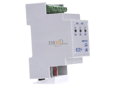 Ansicht links Lingg & Janke AH3F16H-E KNX Schaltaktor eco+ 3-fach 16A 3TE 