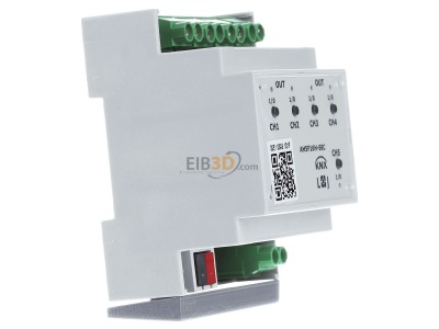 Ansicht links Lingg & Janke AH5F16H-E KNX Schaltaktor eco+ 5-fach 16A 4TE 