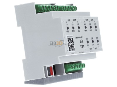 Ansicht links Lingg & Janke AH9F16H-E KNX Schaltaktor eco+ 9-fach 16A 6TE 