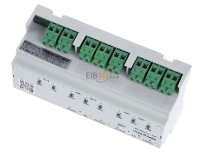 Ansicht oben vorne Lingg & Janke BEA8F24H-E KNX Binr Ein/Ausgang eco+ 8-fach 24V AC/DC 