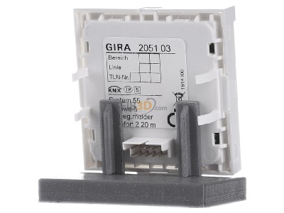 Ansicht hinten Gira 205103 KNX-Bewegungsmelder 2,20m rws 