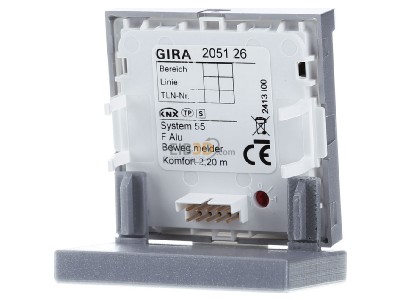 Ansicht hinten Gira 205126 KNX-Bewegungsmelder 2,20m alu 