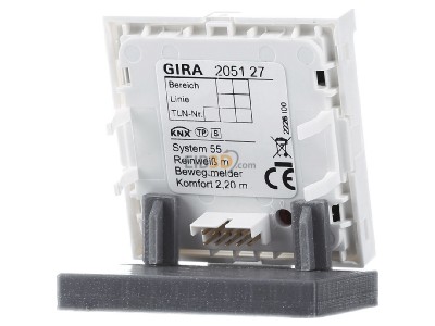 Back view Gira 205127 EIB, KNX movement sensor, 
