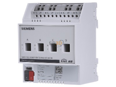 Frontansicht Siemens 5WG1532-1DB31 Schaltaktor 4x230VAC, 10AX 