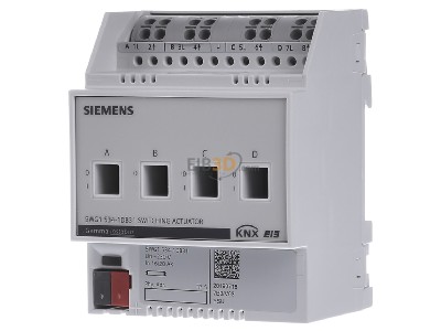 Front view Siemens 5WG1534-1DB31 Switch actuator for home automation 4-ch 
