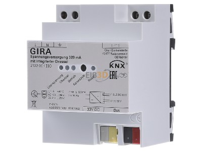 Front view Gira 212200 Power supply for home automation 320mA 
