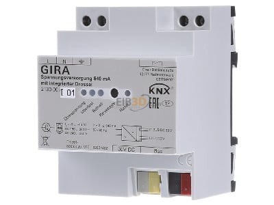 Front view Gira 213000 Power supply for home automation 640mA 
