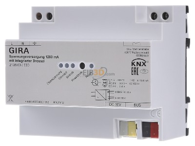 Front view Gira 213800 Power supply for home automation 1280mA 

