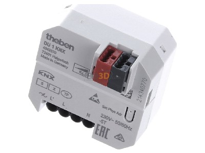 Ansicht oben vorne Theben DU 1 KNX KNX UP-Dimmaktor 1 Kanal 