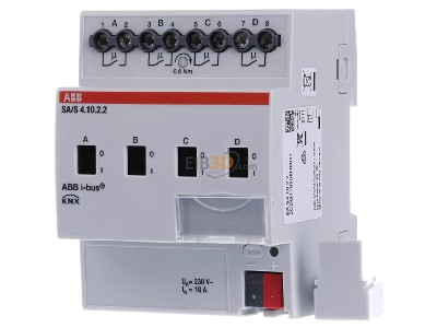 Front view ABB SA/S4.10.2.2 Switch actuator for home automation 
