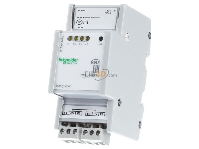 Front view Schneider Electric MTN644492 Binary input for KNX home automation 4-ch 
