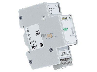 Ansicht links Schneider Electric MTN644492 KNX Binreingang REG-K/4x10,lichtgrau 