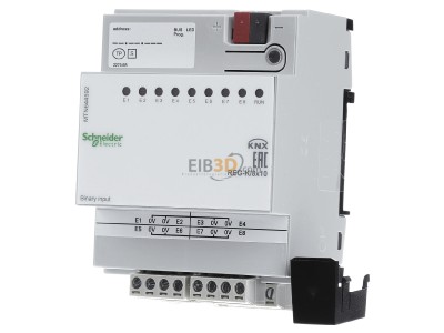 Frontansicht Schneider Electric MTN644592 KNX Binreingang REG-K/8x10,lichtgrau 