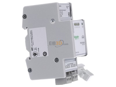 Ansicht links Schneider Electric MTN644892 KNX Binreingang REG-K/4x24,lichtgrau 