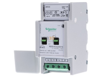 Frontansicht Schneider Electric MTN647395 KNX Schaltaktor REG-K/2x230/16 