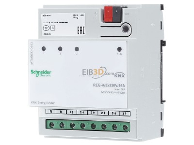 Frontansicht Schneider Electric MTN6600-0603 KNX Energiezhler REG-K/3x230V/16 A 