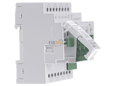 Ansicht links Schneider Electric MTN6705-0008 Master Schalter/Jalousie SpaceLogic KNX,8fach 