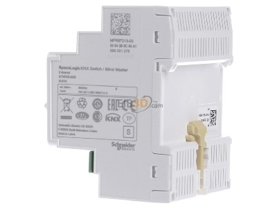 Ansicht rechts Schneider Electric MTN6705-0008 Master Schalter/Jalousie SpaceLogic KNX,8fach 