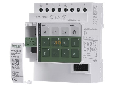 Front view Schneider Electric MTN6710-0102 Dimming actuator KNX bus system 2...200W 
