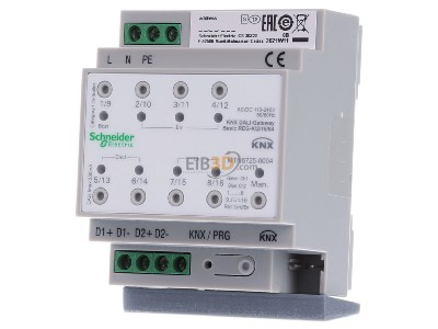 Frontansicht Schneider Electric MTN6725-0004 KNX DALI-Gateway Basic REG-K/2/16/64 2Kanal 