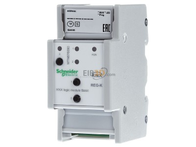 Frontansicht Schneider Electric MTN676090 KNX Logikmodul Basic REG-K lichtgrau 