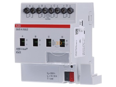 Frontansicht ABB SA/S4.16.6.2 KNX Schaltaktor 4-fach 16A, C-Last REG 