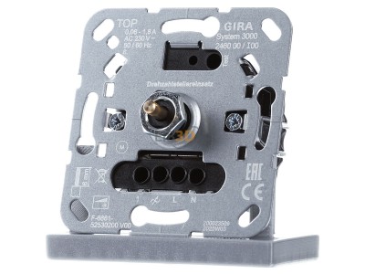 Front view Gira 246000 Speed controller flush mounted 1,8A 
