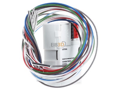 View on the right Schneider Electric MTN670804 KNX Button interface 4-way plus polar white 
