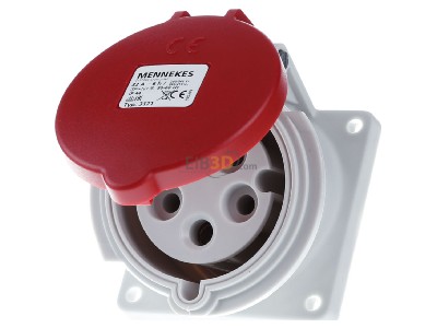 Frontansicht Mennekes 3171 Anbaudose TwinContact 32A,5p,6h,400V,IP44 