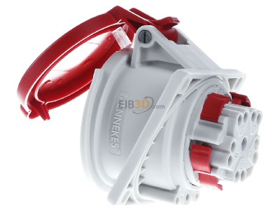 Ansicht rechts Mennekes 3171 Anbaudose TwinContact 32A,5p,6h,400V,IP44 
