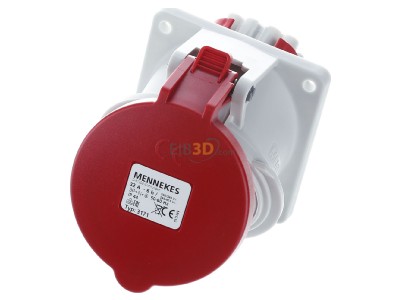 Ansicht oben vorne Mennekes 3171 Anbaudose TwinContact 32A,5p,6h,400V,IP44 
