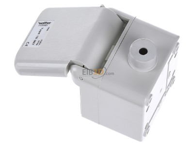 Ansicht oben rechts Walther 10007 MONDO Schuko-Dose AP 16A 230V 2P+E IP44 