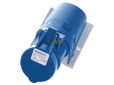 Ansicht oben vorne Mennekes 1342 Wanddose TwinCONTACT 16A,4p,9h,230V,IP44 