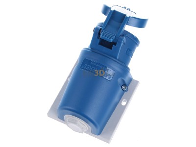 Ansicht oben hinten Mennekes 1342 Wanddose TwinCONTACT 16A,4p,9h,230V,IP44 