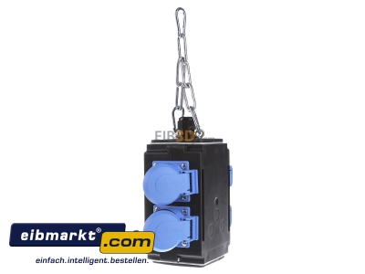 Ansicht rechts Bachmann 349.300 Energiew�rfel 4xSchuko IP44 