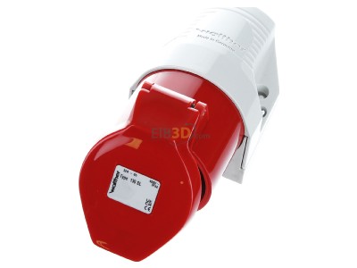 Ansicht oben vorne Walther 130SL Wandsteckdose 32A 5p. 400V 6h IP44 