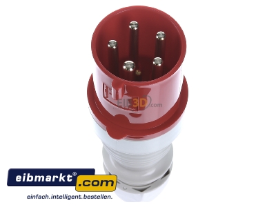 Ansicht oben hinten Walther Werke 262 Stecker 63A 5P 400V 6h IP44 